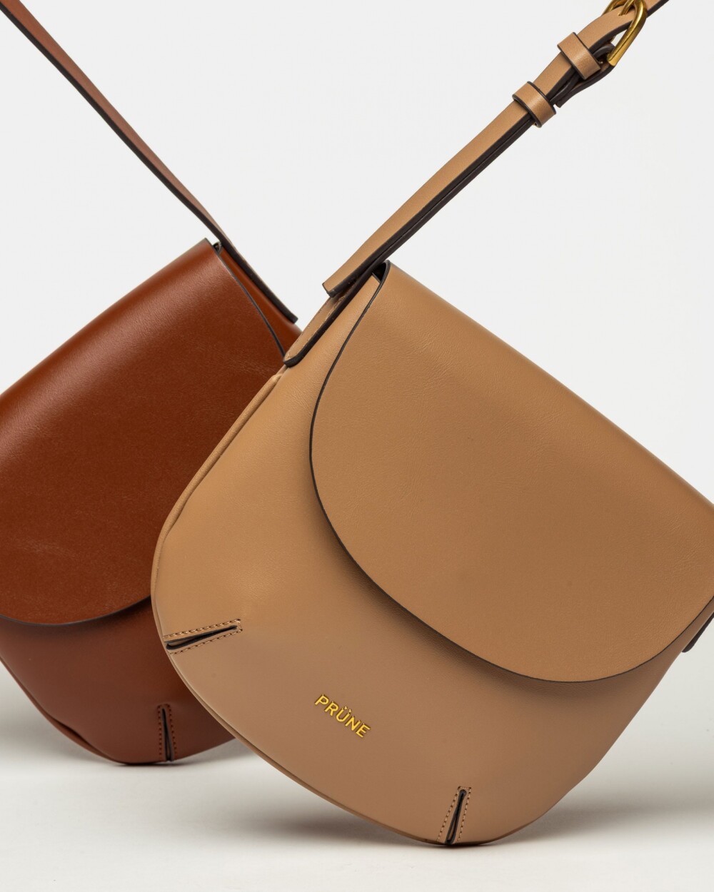 Mini Bag Mod en efecto cuero liso Taupe