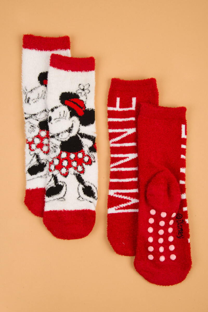 Pack x 2 medias chenille minnie Diseño 1