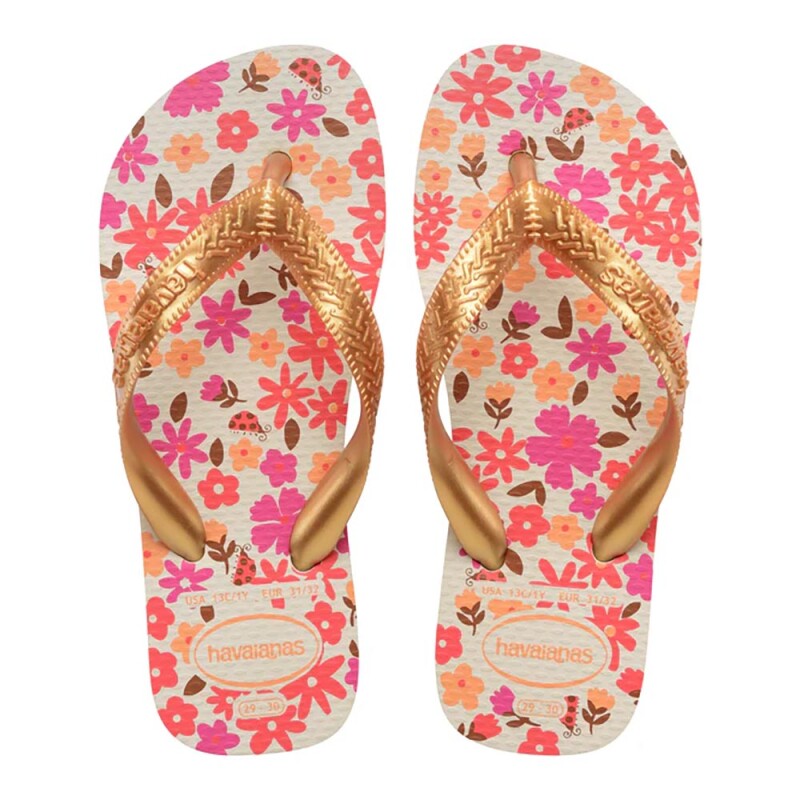 Sandalias Havaianas Kids Flores FC Niños Beige/dorado