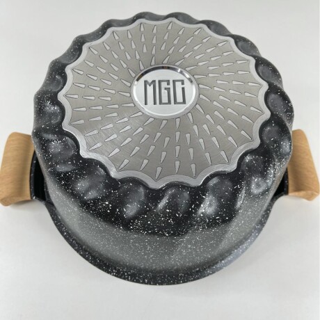 Olla Aluminio Fundido Presión Revestimiento Granito Tapa Vidrio 24cm Olla Aluminio Fundido Presión Revestimiento Granito Tapa Vidrio 24cm