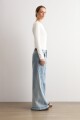Jean wide leg Basia bicolor jean medio
