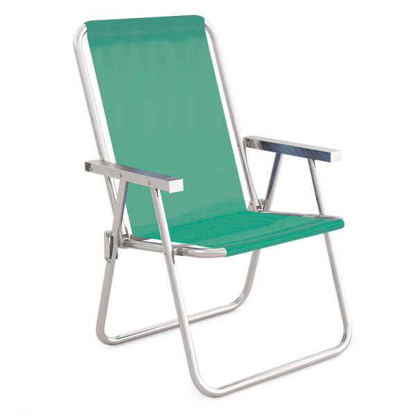 SILLA ALTA CONFORTO ALUMINIO SANNET SURTIDO (AZUL Y NEGRO) , APOYA BRASOS ALUMINIO VERDE