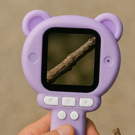 Microscopio digital infantil con pantalla Violeta