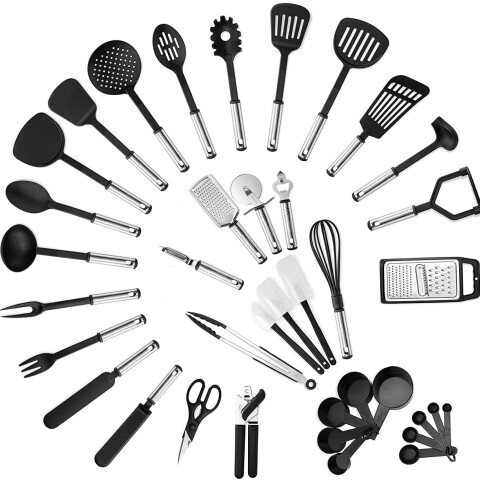 Juego de 40 Utensilios para Cocina Silicona Antiadherente IMBACK Juego de 40 Utensilios para Cocina Silicona Antiadherente IMBACK