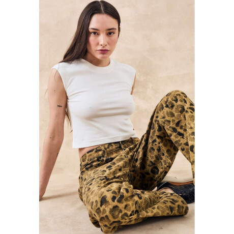 Jean Recto Animal Print Multi