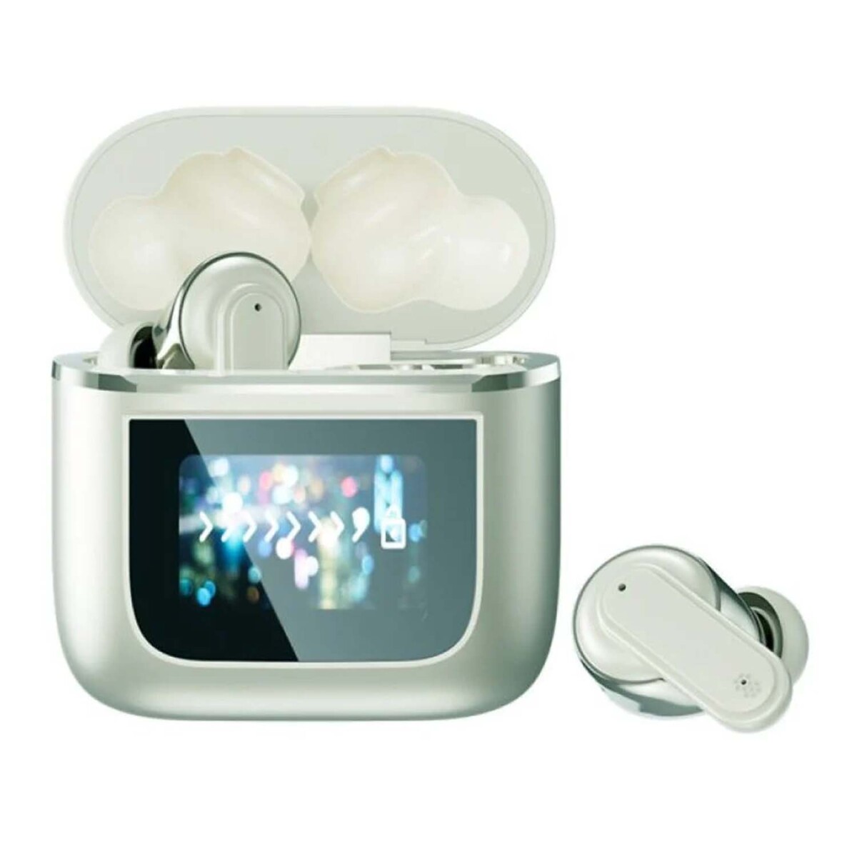 Auriculares YX27 Bluetooth Inalámbricos Recargables Táctiles - Plateado 