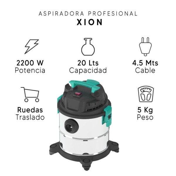 Aspiradora Profesional Xion Xi-vc2200pro ASPIRADORA XION BIDON XI-VC2200PRO AP