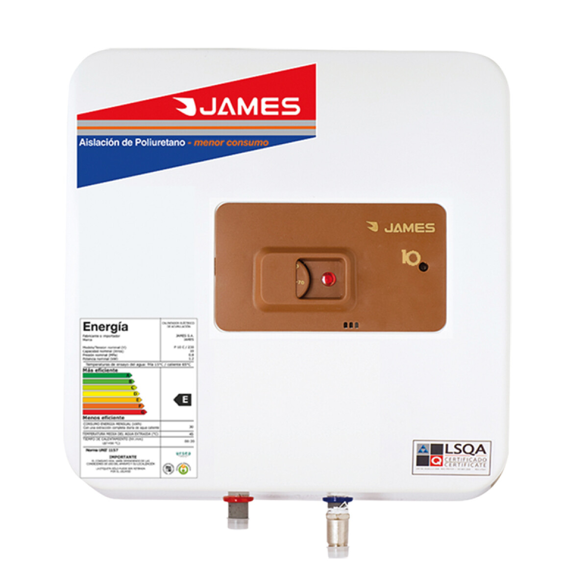 Termotanque JAMES 10Lts Prisma - Cobre 