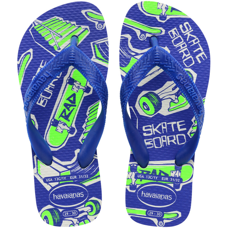 Sandalias Havaianas Kids Athletic Niños Blanco/azul Naval