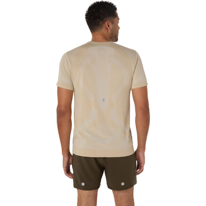 Polos Running Road Seamless SS Top Hombre Cream
