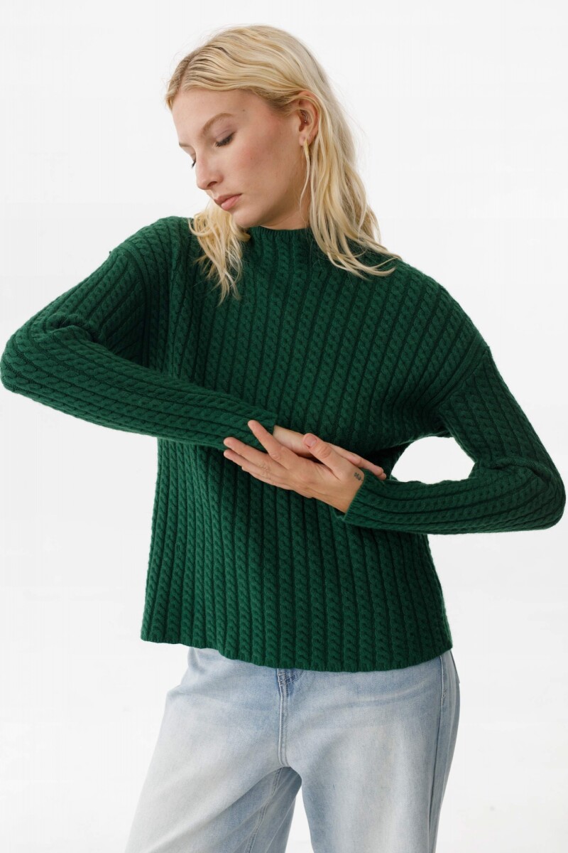 Sweater Espiral Verde Jade