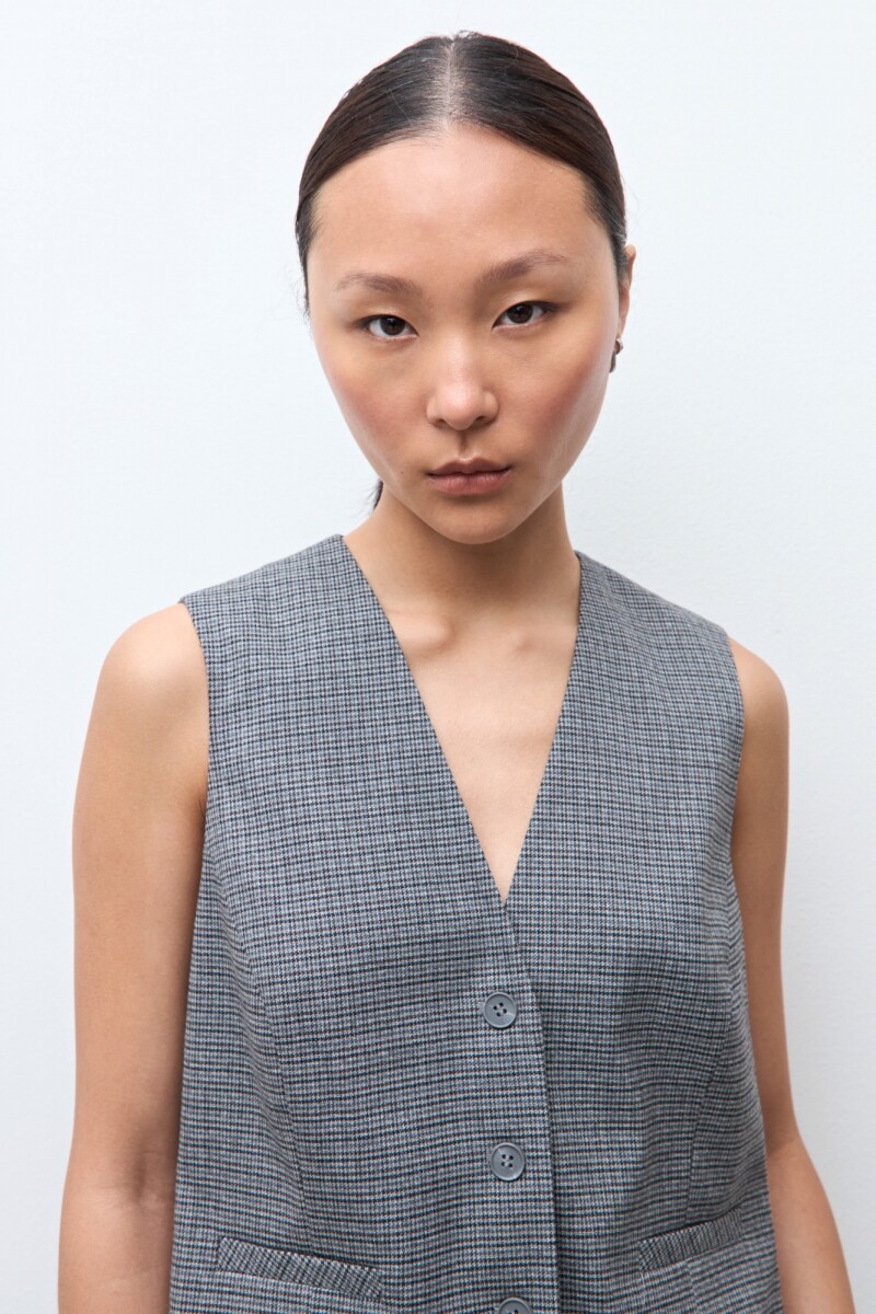 Chaleco sastrero fantasía gris