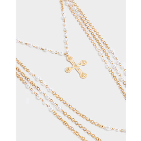 Collares Largos Perlas Dorado