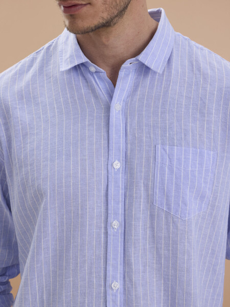 SHIRT SAVANNAH 6.0 CELESTE RAYADO