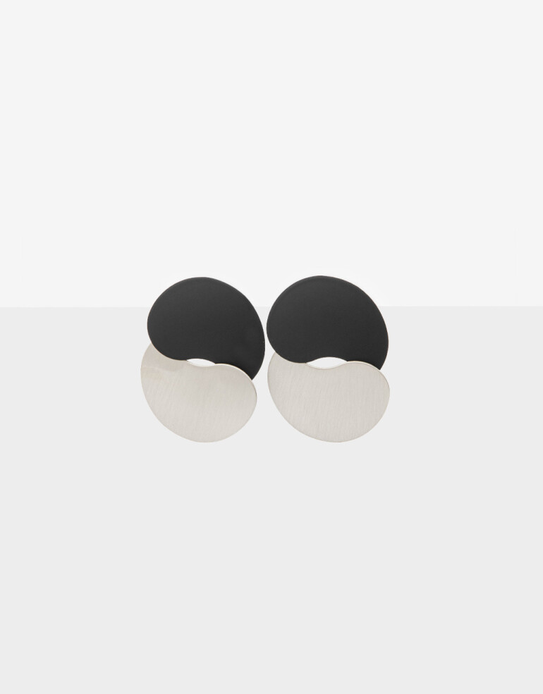 Aros Colgantes Largos Color Aros De Chapones - Negro