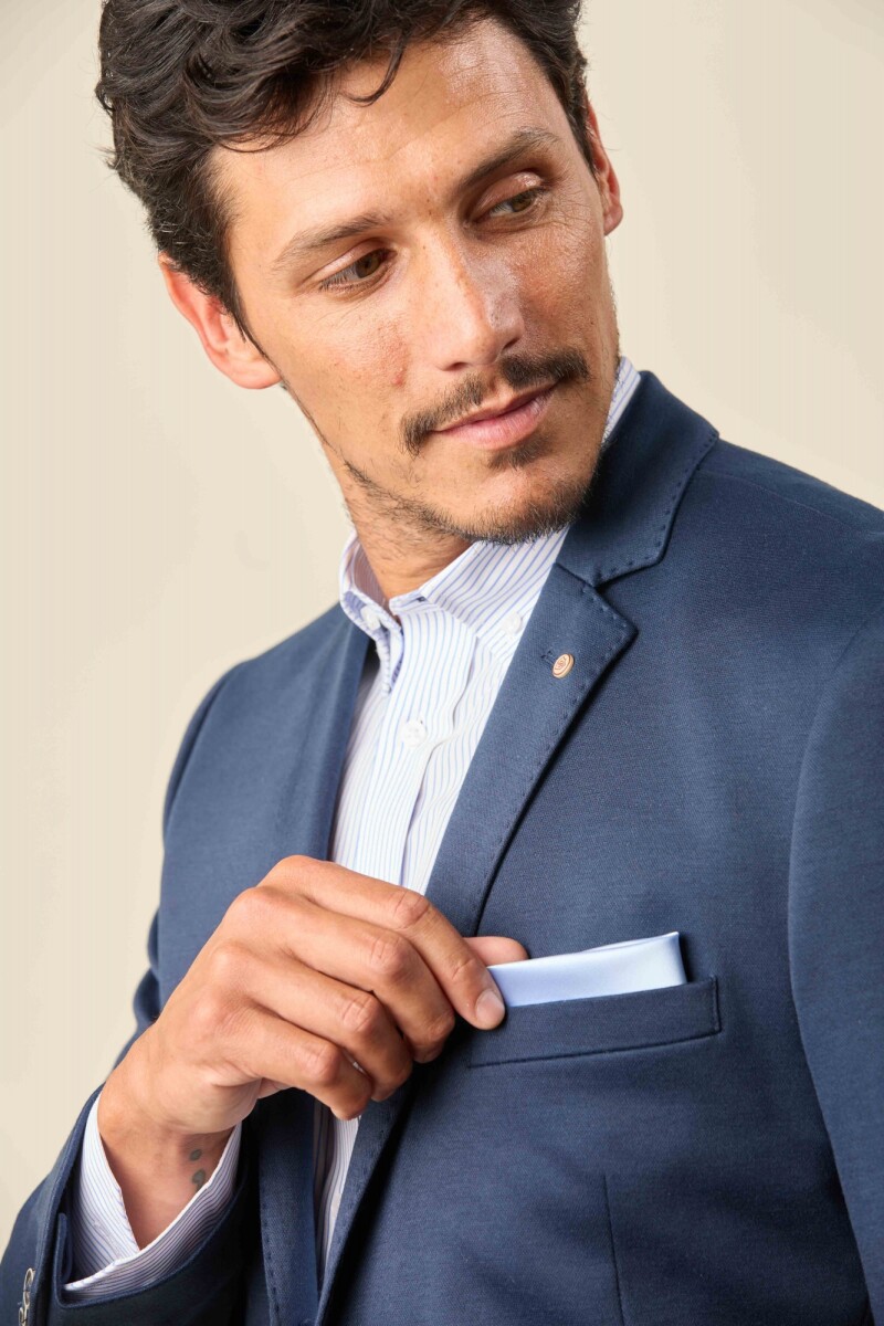 Pañuelo Bolsillo - Celeste Satinado 