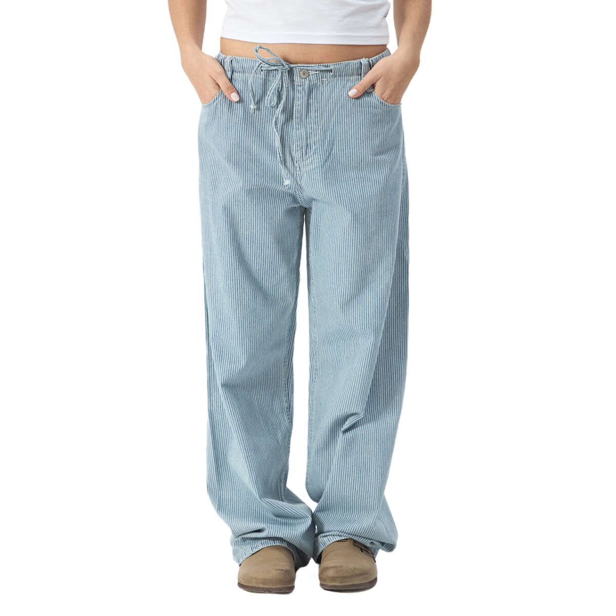 Pantalon Roxy Holgados Lined - Celeste 