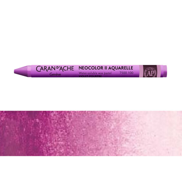 Pastel Neocolor Acuarelle Caran d'Ache Tonos Violeta