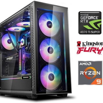 Equipo Gamer Ryzen 9 7900X, 32GB, 1TB NVMe, RTX 4070Ti Super 16GB Equipo Gamer Ryzen 9 7900X, 32GB, 1TB NVMe, RTX 4070Ti Super 16GB