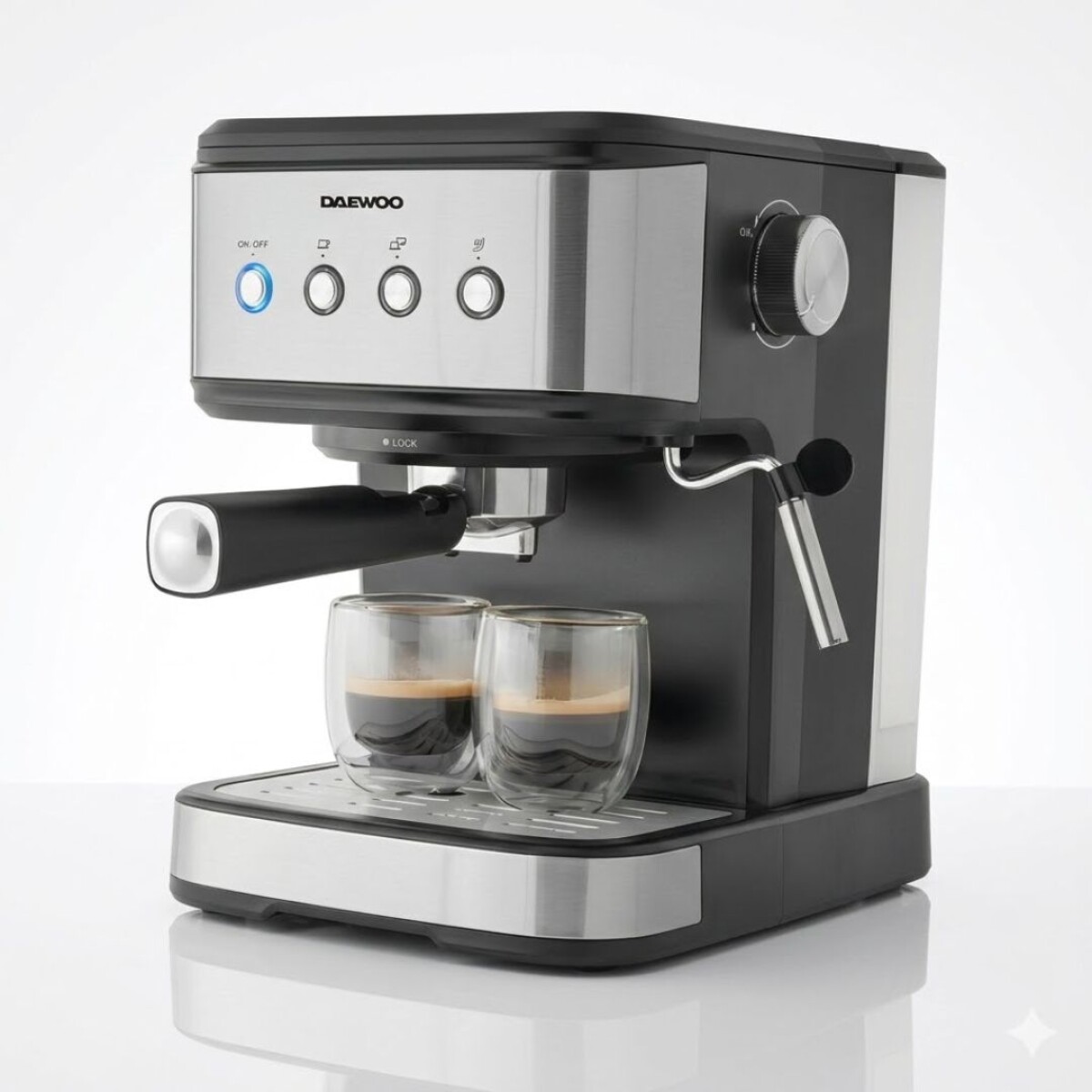 Cafetera Espresso Daewoo Automática | Acero Inoxidable | 1,5 Lts. 