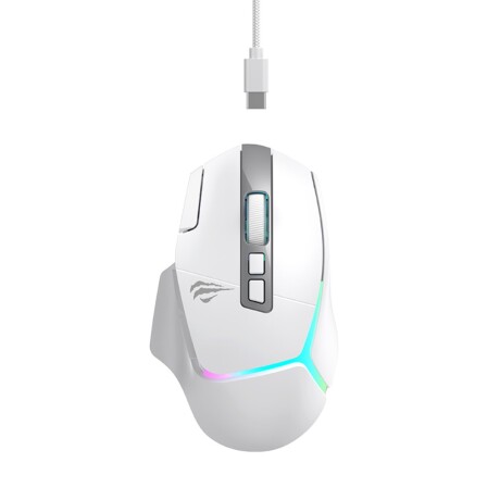 MOUSE HAVIT GAMING SERIES MS967WB BLANCO Y GRIS INALAMBRICO MOUSE HAVIT GAMING SERIES MS967WB BLANCO Y GRIS INALAMBRICO