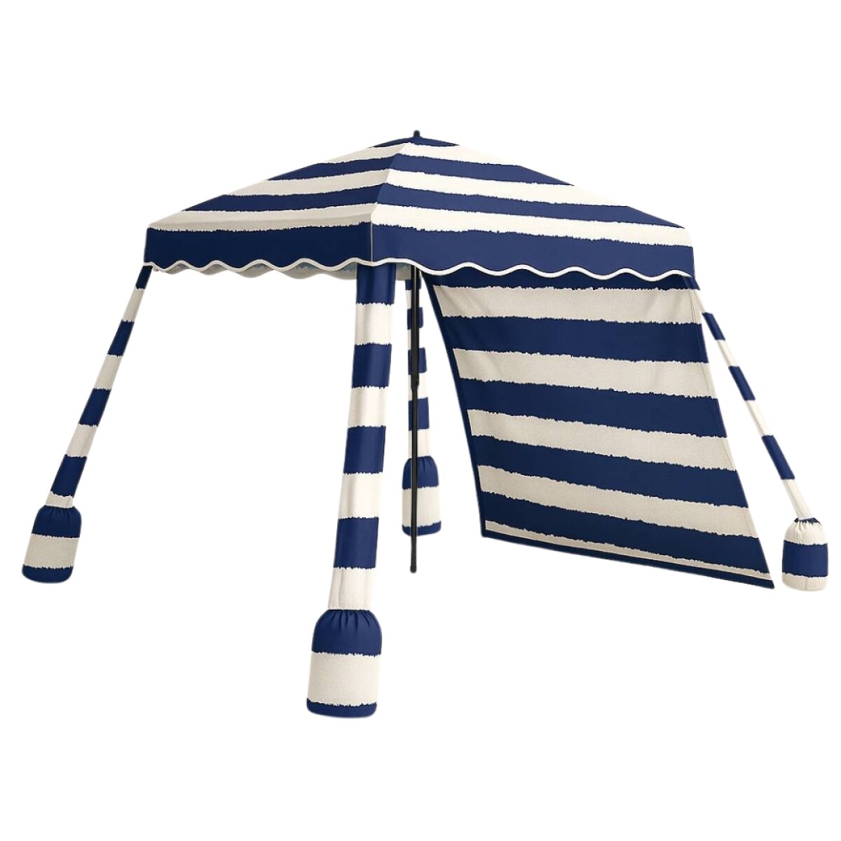 Gazebo Sombrilla cuadrado playa 4 patas - Blanco 