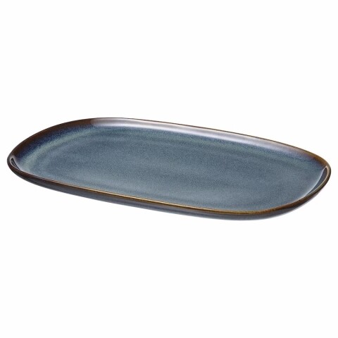 FUENTE RECTANGULAR CERAMICA 30x19CM ORGANIC AZUL FUENTE RECTANGULAR CERAMICA 30x19CM ORGANIC AZUL