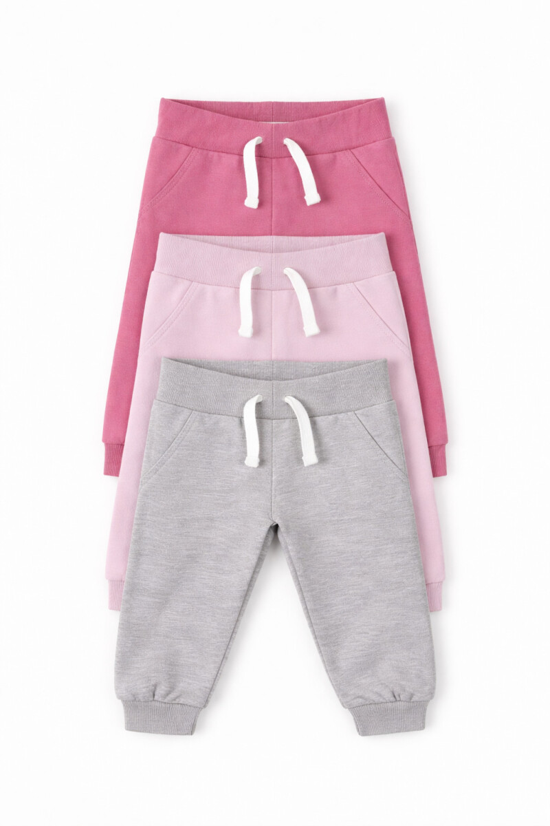 PANTALON EMMA III PACK X 3 - ROSADO 