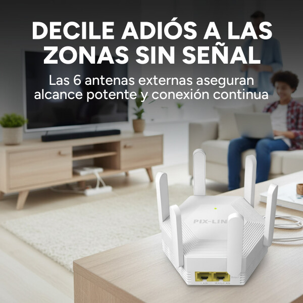 Router Repetidor Amplificador Inalámbrico WiFi Pix-Link WR55 Color Blanco
