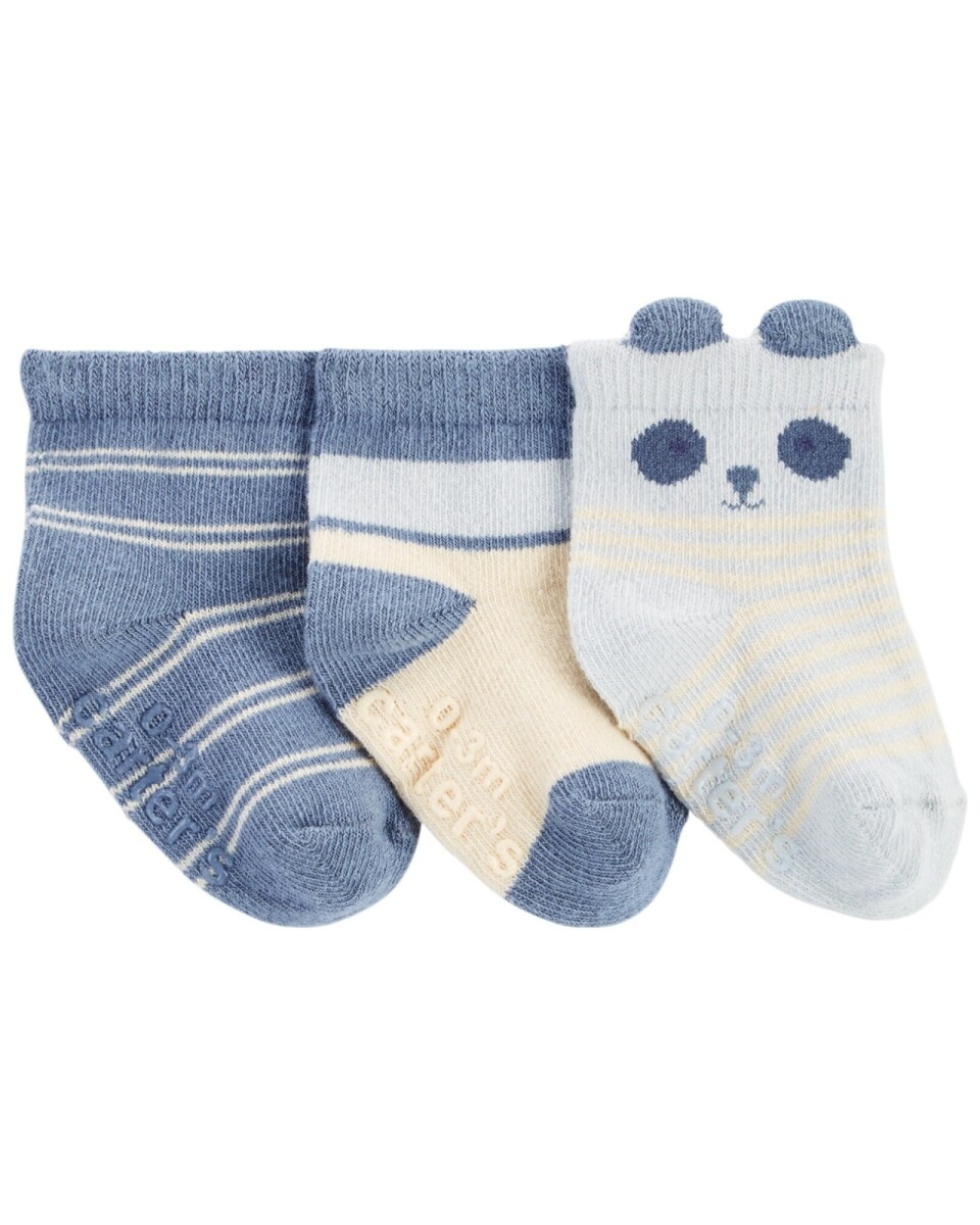 set X3 medias Carters Panda celeste pastel 
