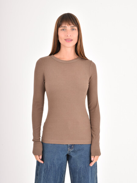 REMERA MELON MARRON