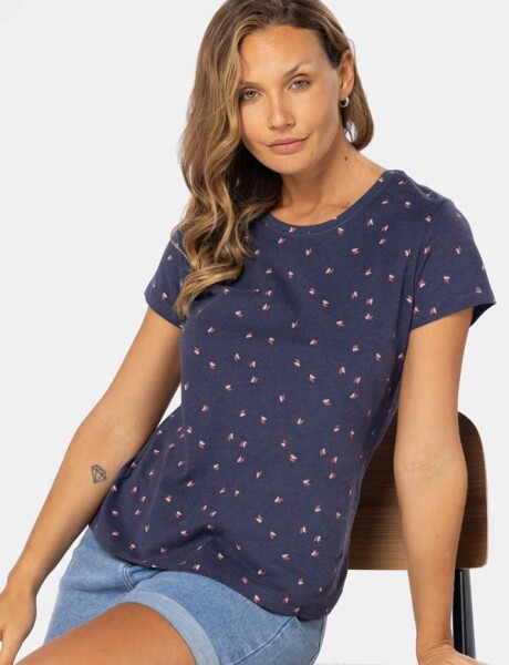 REMERA ESTAMPADA Azul