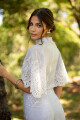 BLUSA C684/26 CORTA MANGA RANGLAN CON CORTES EN CUERPO Celeste