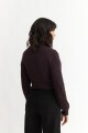 Cardigan con manga balloon BORDO