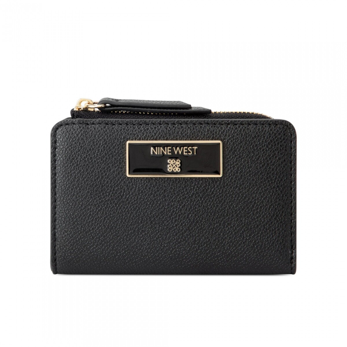 Small Leather Goods Mary Zip Around Card Case Cement - Black 