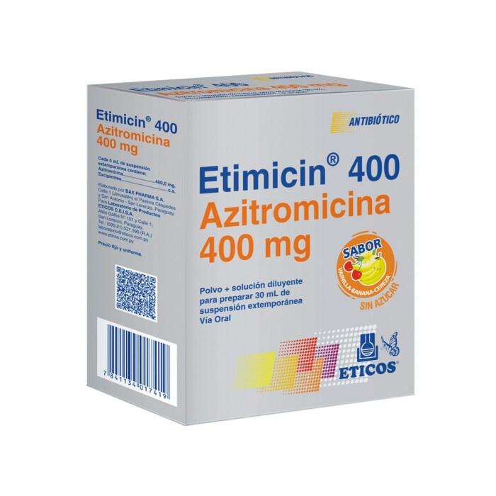 ETIMICIN PVO. 400 MG. X 30 ML. CJ única
