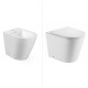 INODORO CORTO CON TAPA JUEGOS DE LOZA LACAR BLANCO BIDET BLANCO