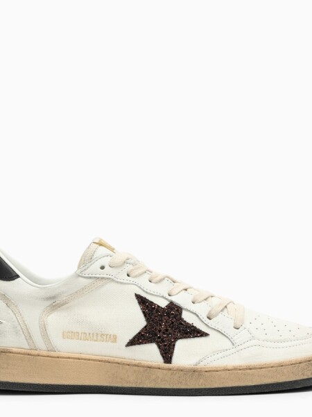 Golden Goose-Championes de cuero, Ballstar Blanco