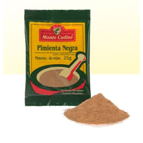 PIMIENTA NEGRA MOLIDA MONTE CUDINE 25G PIMIENTA NEGRA MOLIDA MONTE CUDINE 25G