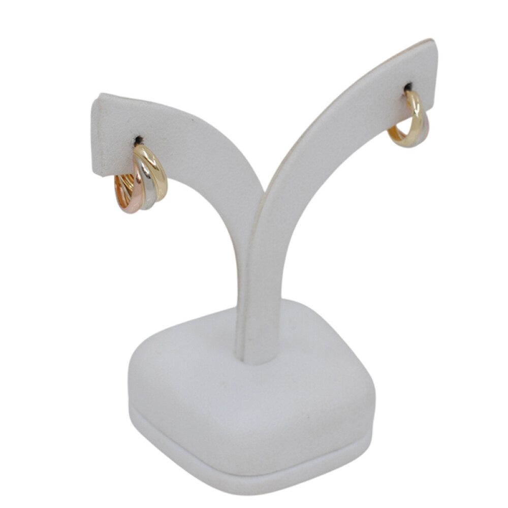 Caravanas en oro 18k combinado 3 tonos Caravanas en oro 18k combinado 3 tonos