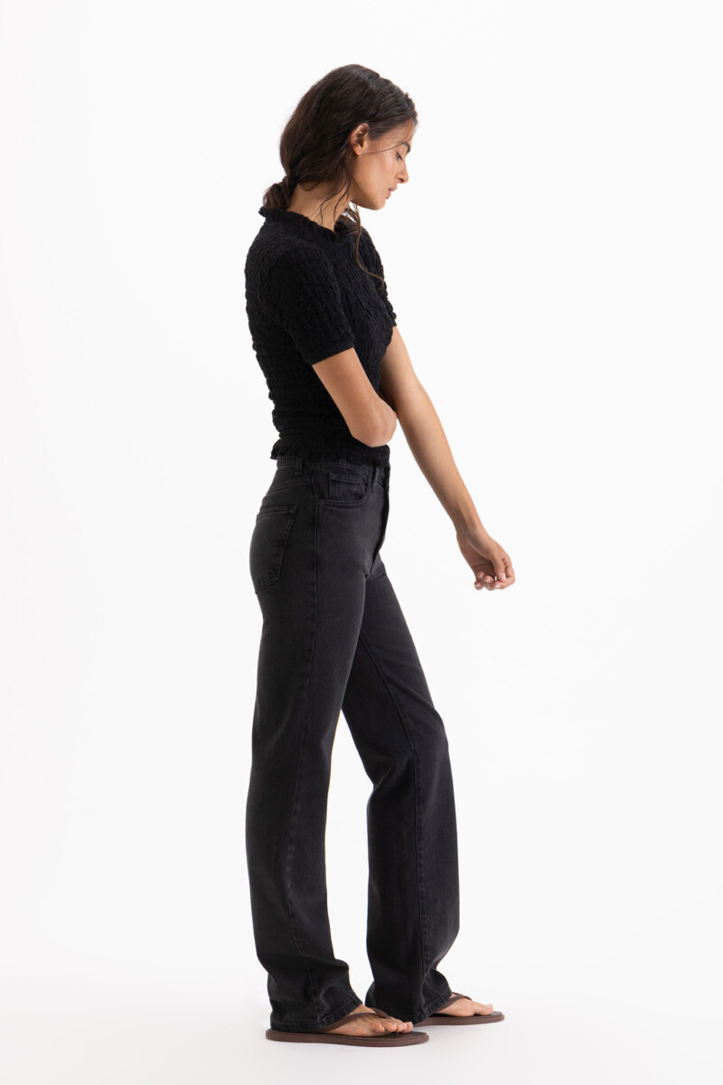 JEANS STRAIGHT BLACK Negro