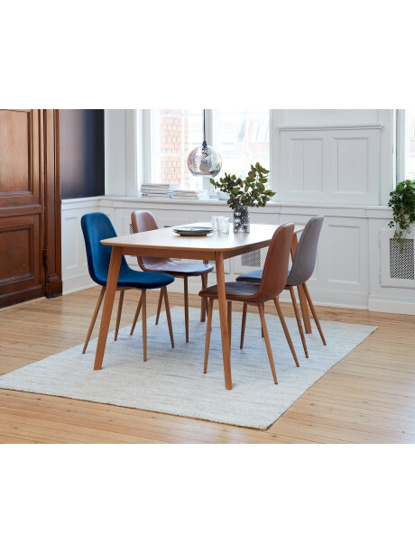 Silla de comedor JONSTRUP polipiel marrón Silla de comedor JONSTRUP polipiel marrón