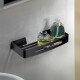 REPISA RECTANGULAR METAL SUS304 NEGRO MATE 128X300X45 NEGRO