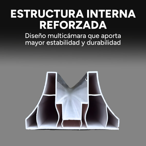 Riel P/ Panel Separador Ambientes Símil Madera 300 x 8,5 Cm Negro 1