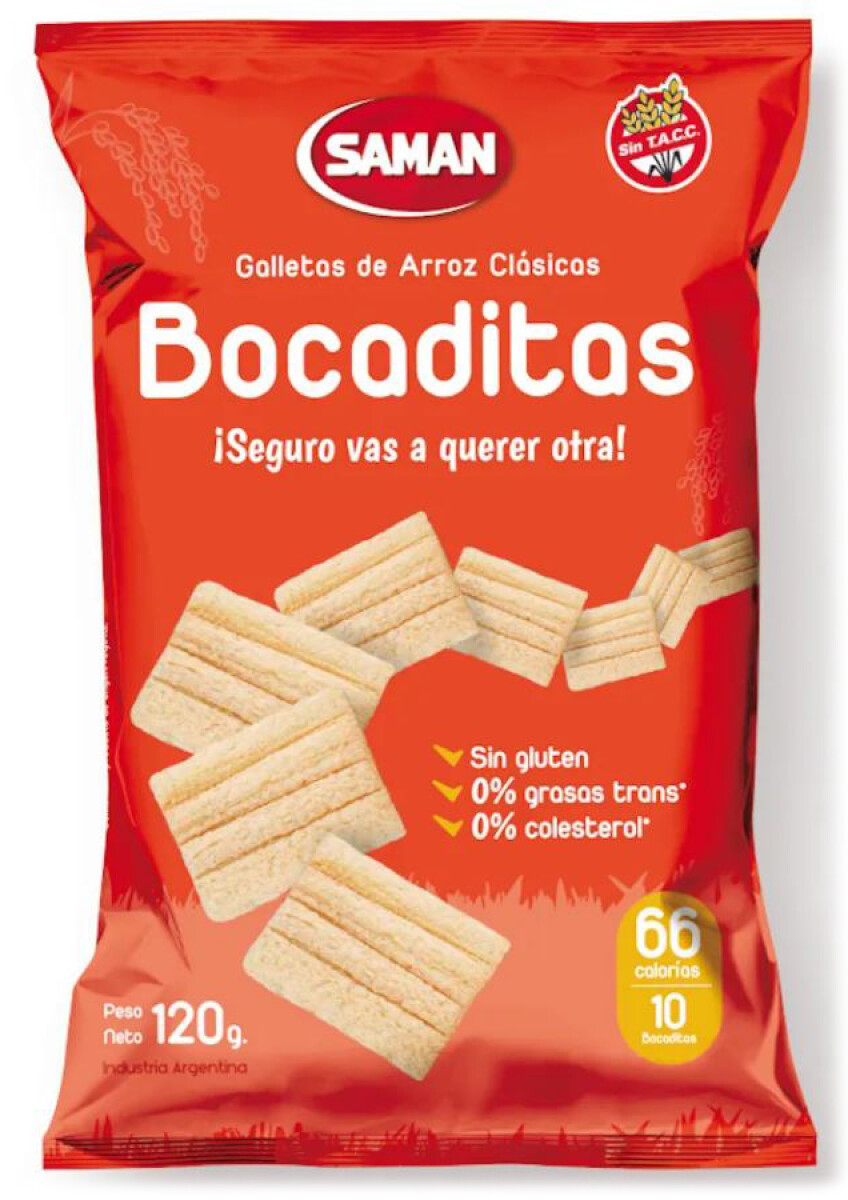 SNACK ARROZ SAMAN 120G BOCADITAS CLASICAS 