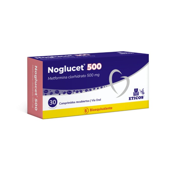 NOGLUCET 500mg x 30 COMP. REC. única