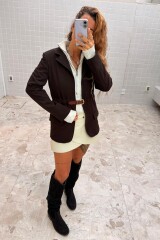 Blazer Simple Marron