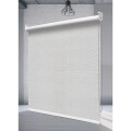 Cortina Blackout Texturada 100% opaca roller 1.80x2.00m Blanco