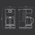 Cafetera Vintage Muse Ms220sc 10 Tasas Jarra Cristal CREMA