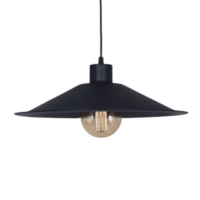COLGANTE ENSENADA 1L E27 25CM NEGRO COLGANTE ENSENADA 1L E27 25CM NEGRO